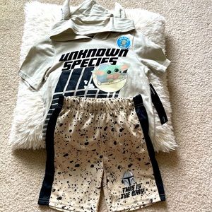 Disney baby joda cosplay short set size 6